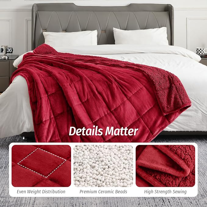 Wemore Sherpa Fleece Weighted Blanket - Image 5