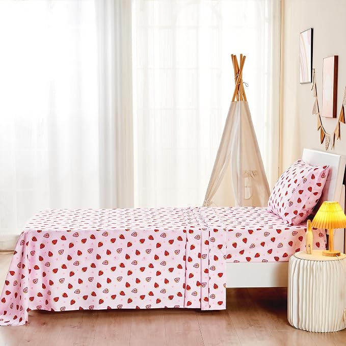 lasoftan Kids Sheet Set Full Size, Girls Full Sheet Set - Image 7