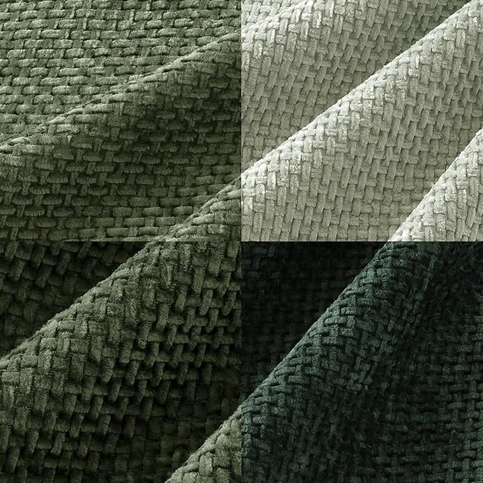 MIULEE Pack of 4 Couch Throw Pillow Covers 18x18 Inch Green Soft Decorative - Image 2