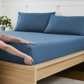 Queen Fitted Sheet Only with Full Elastic & Built in Corner Sheet Straps to by SweetHomeCollection