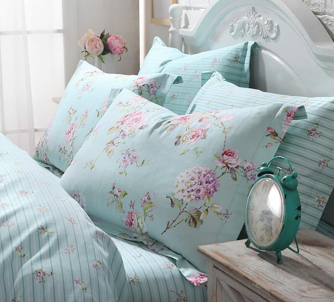 FADFAY French Country Duvet Cover Set King/California King 100% Cotton Floral - Image 6