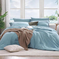 WRENSONG Full Size Comforter Sets- 7 Pieces Soft Blue Bed in a Bag by WRENSONGE
