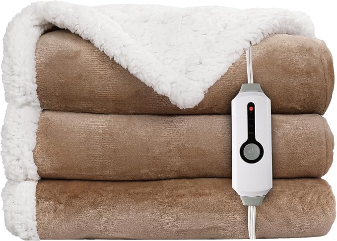 LaffyLo Heated Throw Blanket 50 x 60, Fast Heating Electric Blanket, Dual-Sided - Image 8