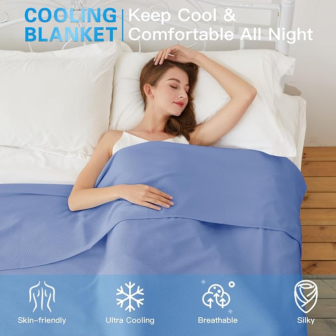 AmyHomie Cooling Blanket King Size, 100% Rayon Derived from Bamboo, Cool Summer - Image 2