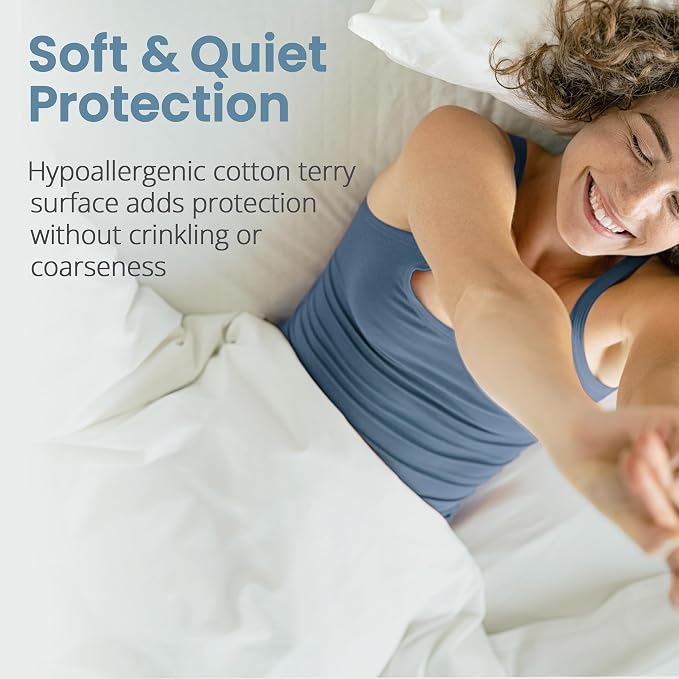 SafeRest Waterproof California King Size Mattress Protector - Image 3
