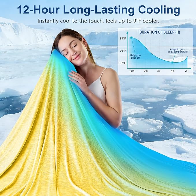KMUSET Cooling Blanket Twin Size, Lightweight & Breathable Cooling Blanket - Image 2