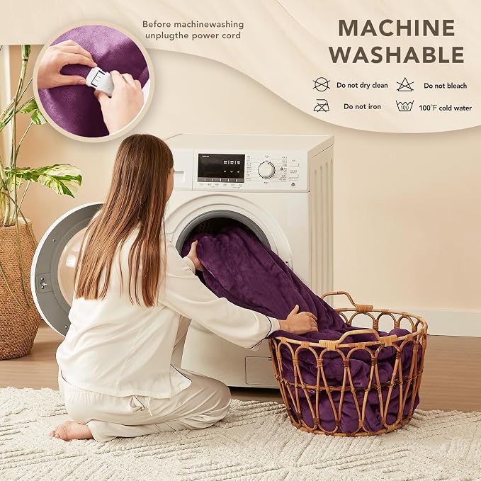 Homemate Electric Heated Blanket Full Size - Image 7
