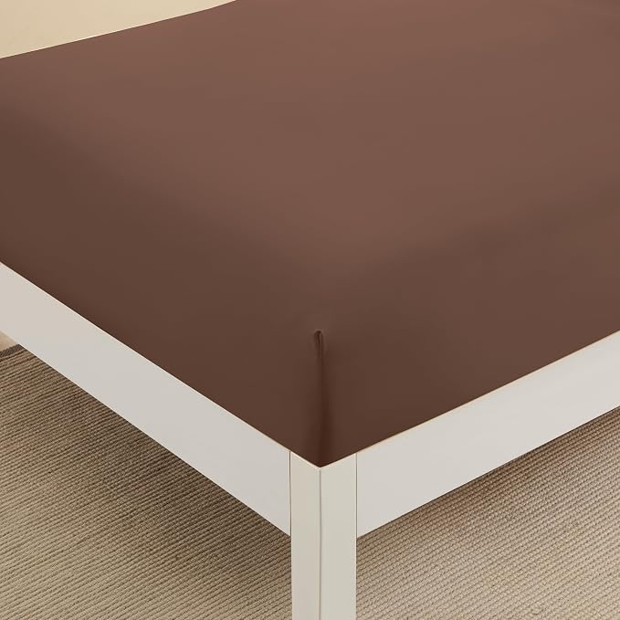 Twin Fitted Sheet Only with Full Elastic & Built in Corner Sheet Straps to - Image 3