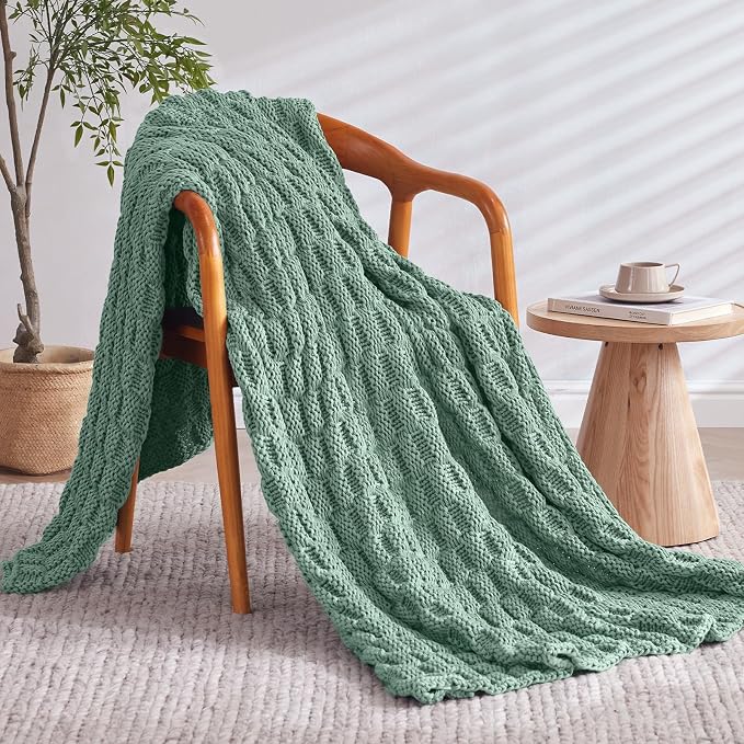 Knitted Weighted Blanket for Adult, No Beads Heavy Blanket 50” x 60'' 10lbs - Image 2