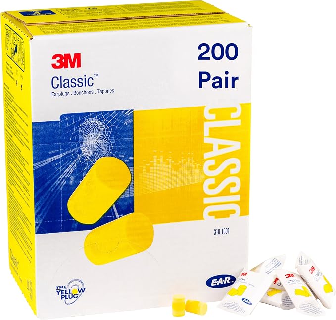 3M Ear Plugs, 200 Pairs/Box, E-A-R Classic 310-1001, Disposable, NRR 29 by 3MAutomotive