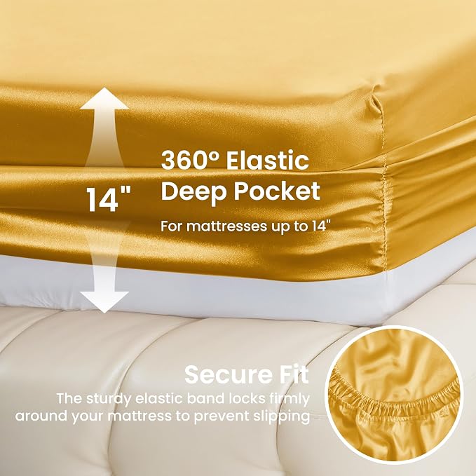 Love's cabin Twin Satin Sheets Sets - Image 4