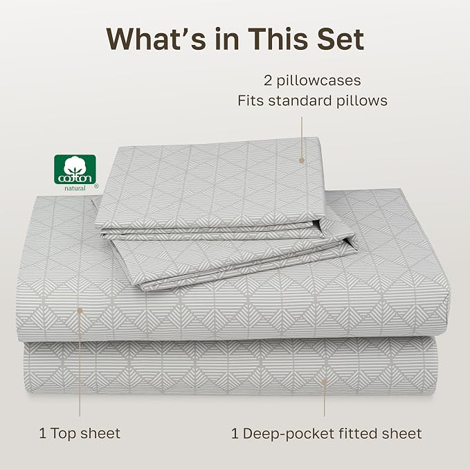 California Design Den Soft Queen Size Cotton Sheet Sets, 400 TC Good - Image 4
