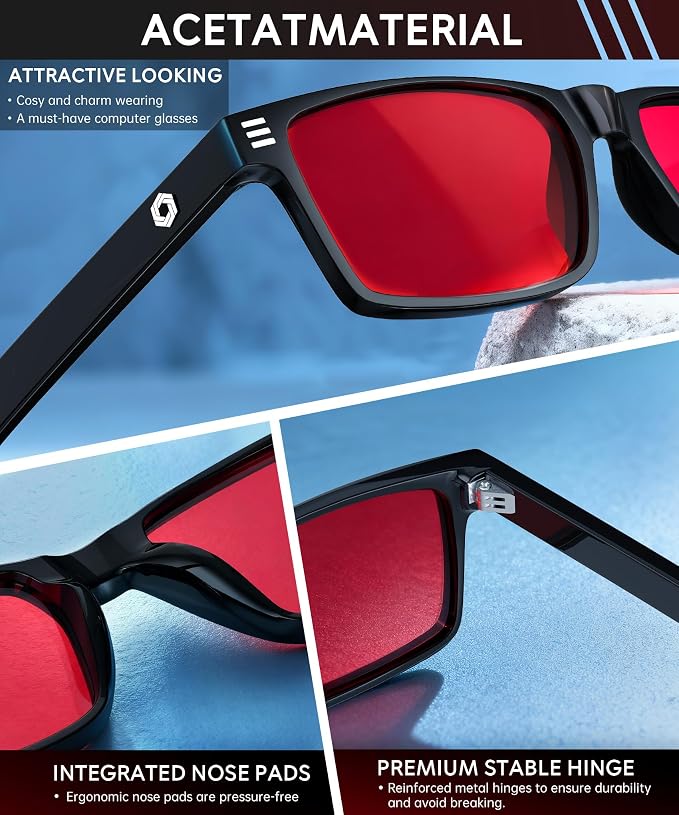 ANYLUV Blue Light Glasses Men Woman, Eye Strain Relief Eye Protection - Image 3