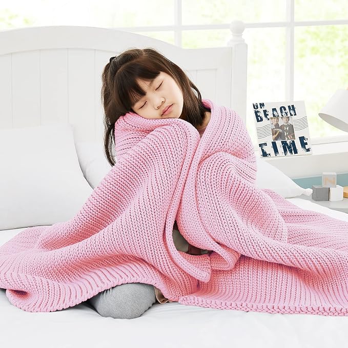 Guohaoi Knitted Weighted Blanket Kids No Beads Cooling Heavy Blanket, Home by GuohuoiHomeKitchen