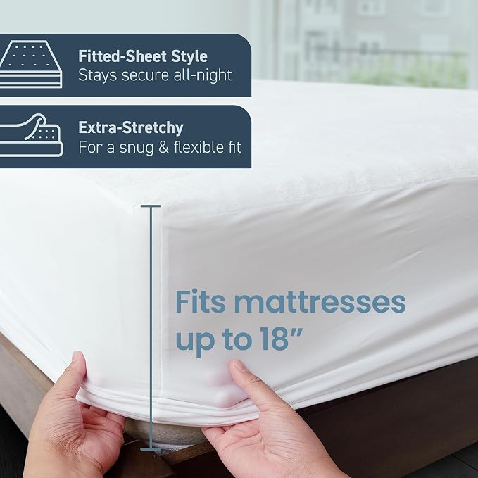SafeRest Waterproof Twin XL Size Mattress Protector - Image 4
