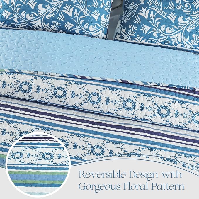 Exclusivo Mezcla Reversible Boho Quilts King Size - Image 3