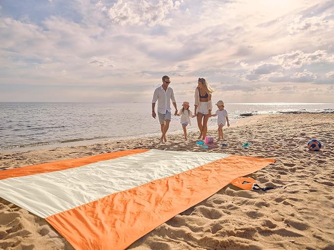 WEKAPO Beach Blanket Sandproof Waterproof, Extra Large Beach Mat, Oversized & - Image 8