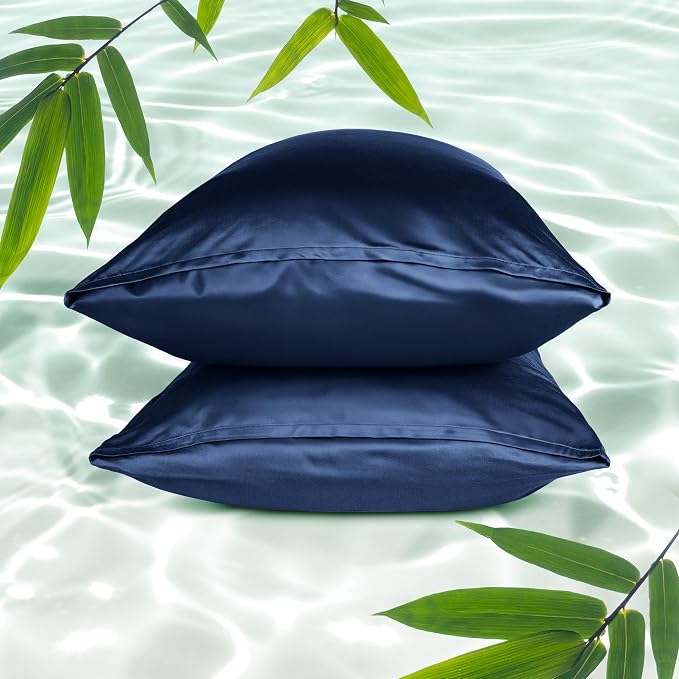 Bare Home 100% Rayon Made from Bamboo Luxury Standard Size Set of 2 Cooling by BareHome