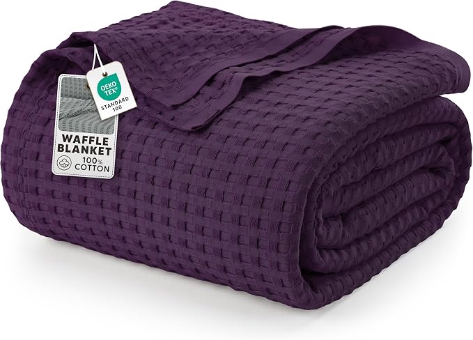 Utopia Bedding 100% Cotton Waffle Weave Blanket King Size by UTOPIABEDDING