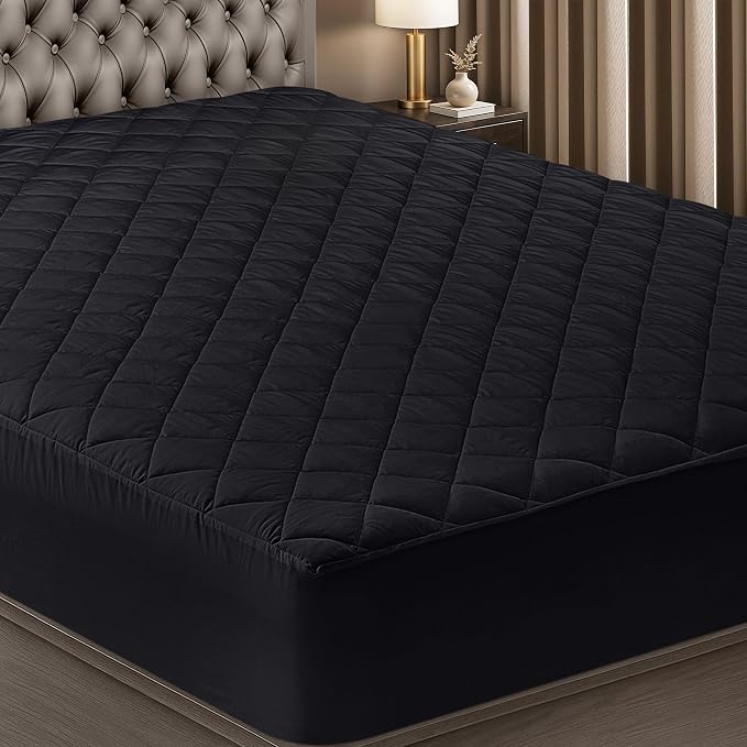 Utopia Bedding Quilted Fitted Mattress Pad, Queen Size, Elastic Fitted Mattress by UTOPIABEDDING