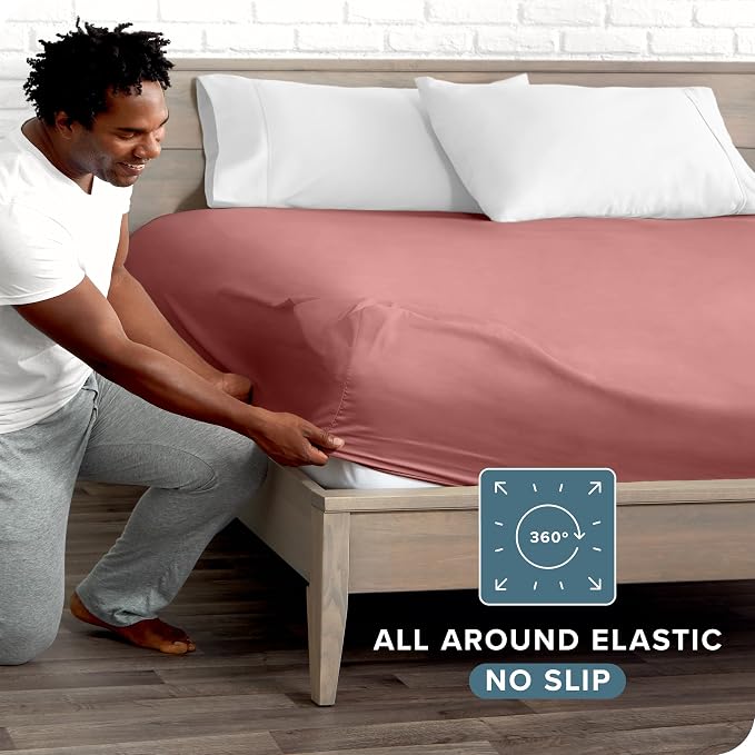 Bare Home Fitted Bottom Sheet Twin Size - Image 3