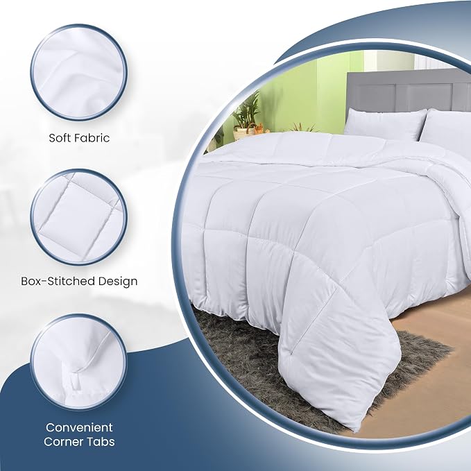 Utopia Bedding Comforters Queen Size, All Season Duvet Insert, Down Alternative - Image 7
