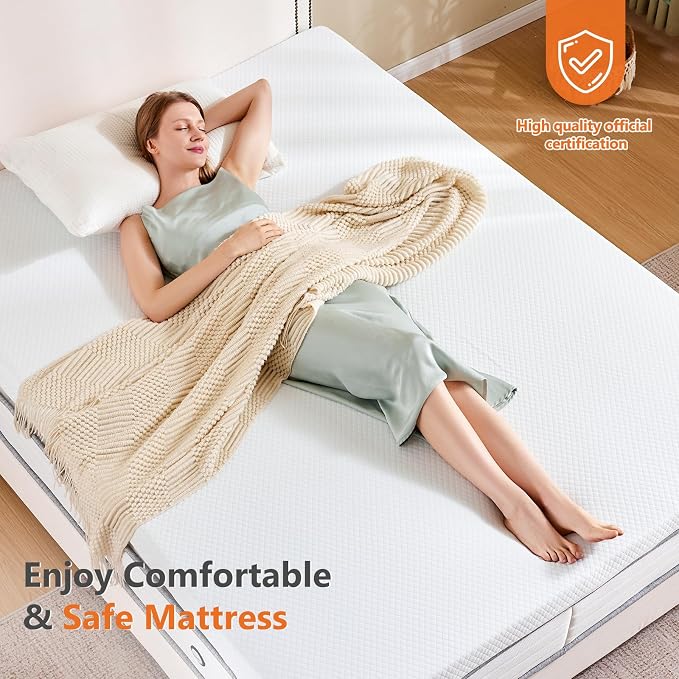 DUMOS 3 Inch Gel Memory Foam Mattress Topper Queen Size, Cooling Breathable - Image 9