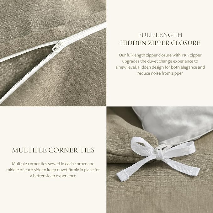 DAPU 100% Linen Duvet Cover Set - Image 6