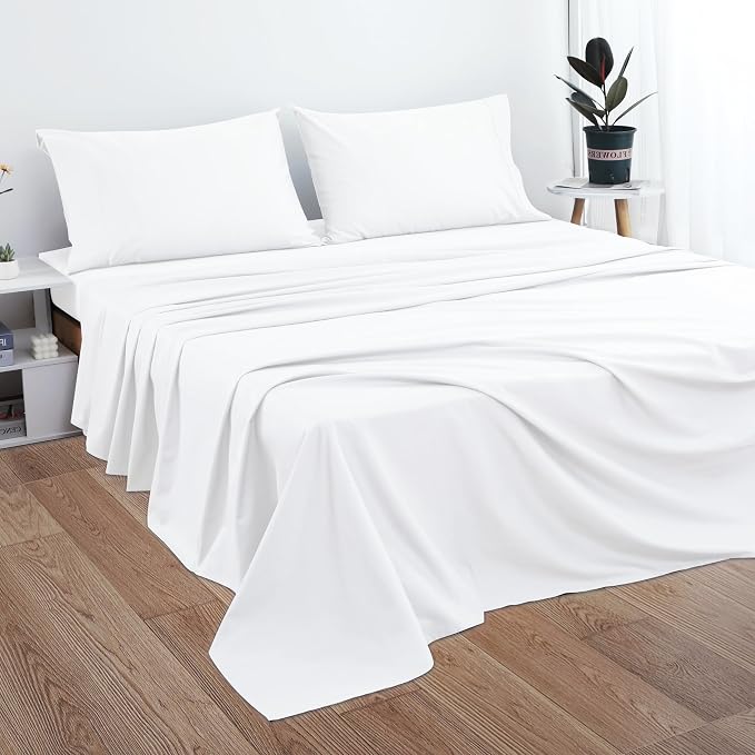 Cotton Cal King Flat Sheet Only, 600 Thread Count 100% Egyptian Cotton Top - Image 5