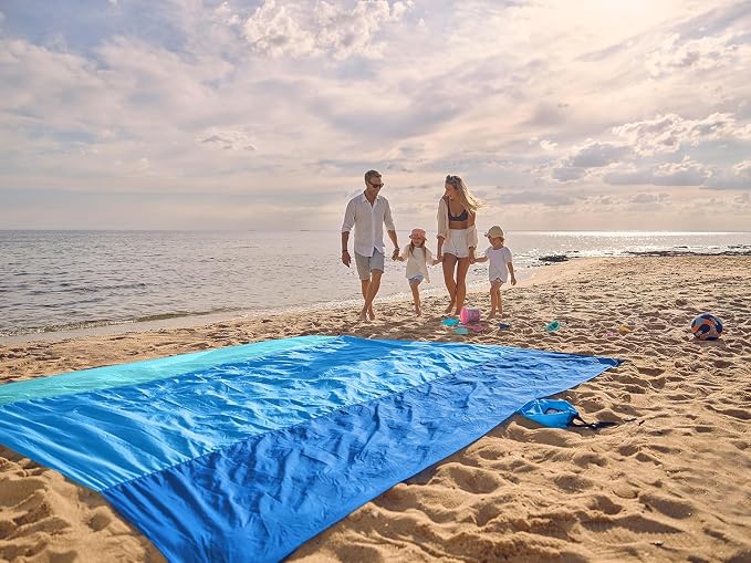 WEKAPO Beach Blanket Sandproof Waterproof, Extra Large Beach Mat, Oversized & - Image 8