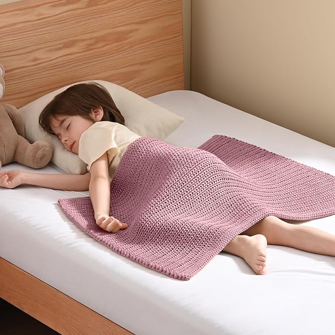 Guohaoi Knitted Weighted Lap Pad No Beads Cooling Weighted Blanket Kids by GuohuoiHomeKitchen