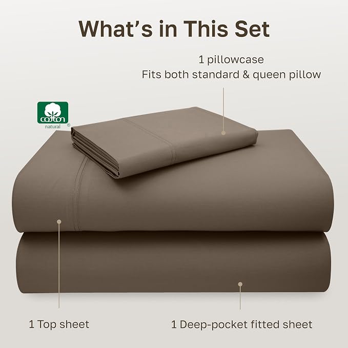 California Design Den Twin Bed Sheets 100% Cotton, 600 Thread Count Sateen - Image 4