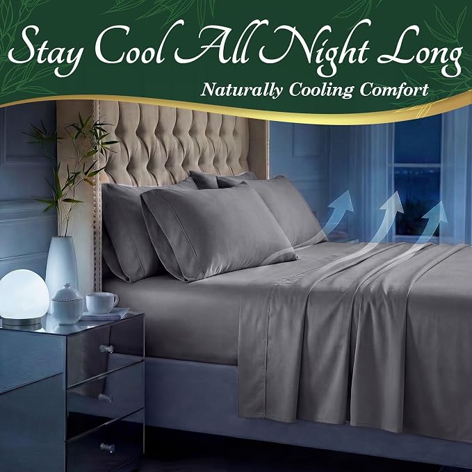 DECOLURE 100% Viscose Derived from Bamboo Sheets King Size - Image 3