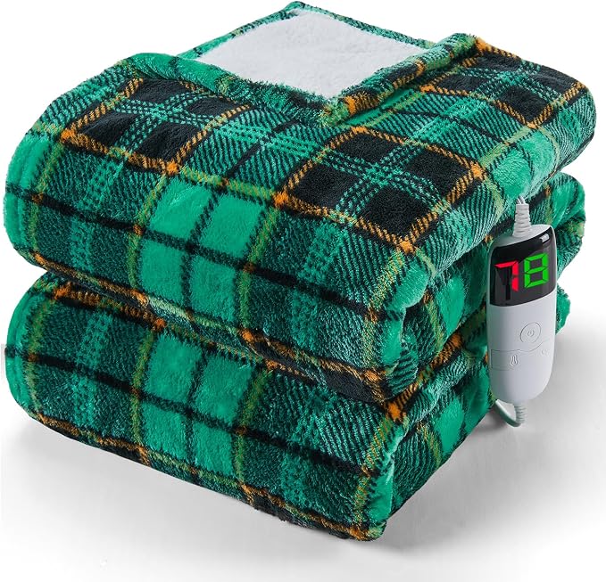 Green Heated Blanket Electric Throw 50X60, Heating Blanket - Image 9