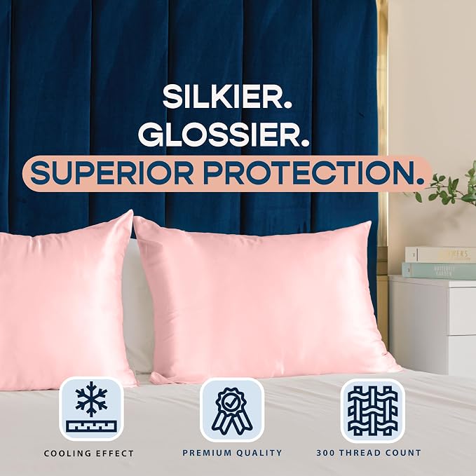 BLISSFORD Pink Satin Pillowcase - Image 7