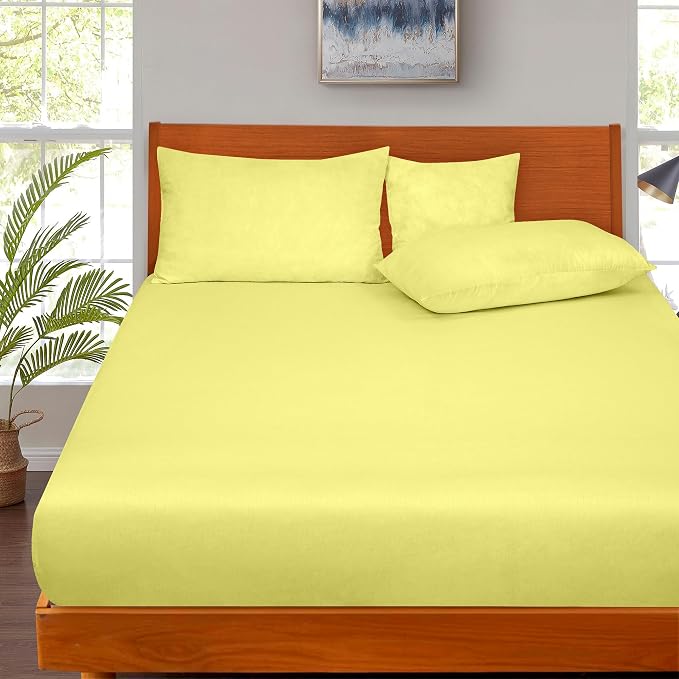 ROYALE LINENS 300 Thread Count 100% Long Staple Combed Cotton Fitted Sheet Queen - Image 5