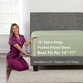 Kids Twin XL Fitted Sheet Only – Real 16” XL Twin Fitted Sheets Fit Perfectly by DeaLuxeBedding