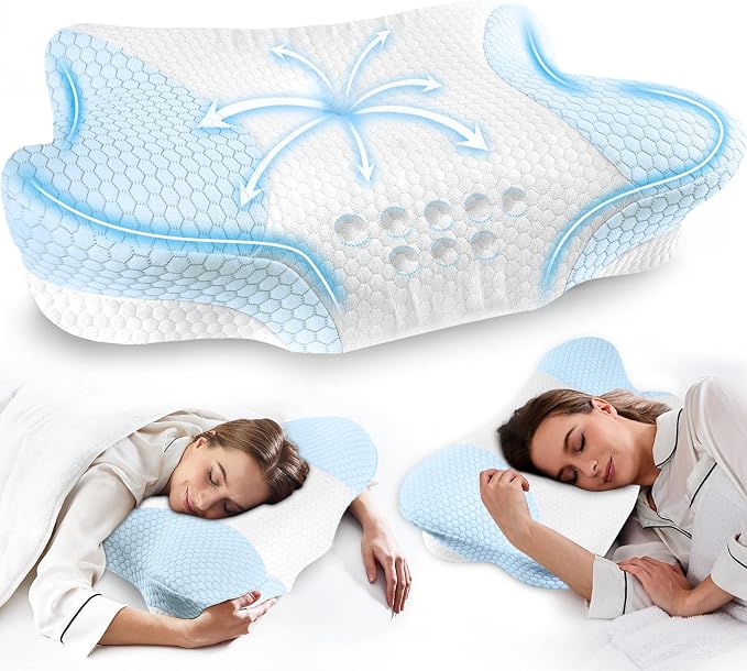 Cervical Neck Pillows with Memory Foam by VJASD