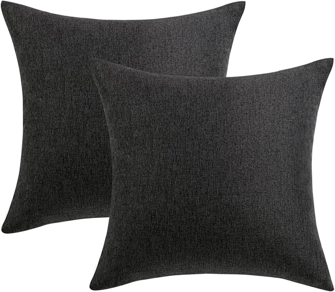 MIULEE Pack of 2 Decorative Outdoor Solid Waterproof Throw Pillow Covers Faux - Image 6
