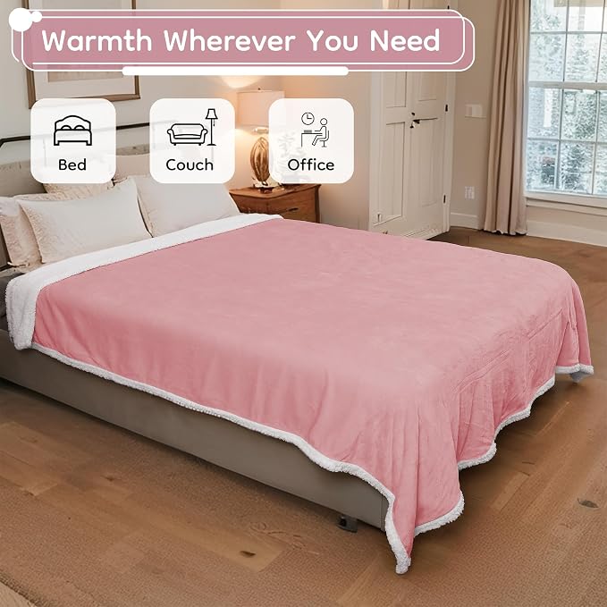 LaffyLo Electric Heated Blanket Twin Size 62 x 84, Fast Heating Blanket - Image 4
