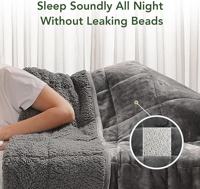 Sivio Sherpa Fleece Weighted Blanket - Image 5
