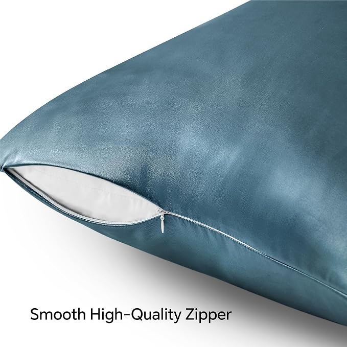 BEDELITE Satin Pillowcase with Zipper 2 Pack, Super Soft and Cooling Similar to - Image 5
