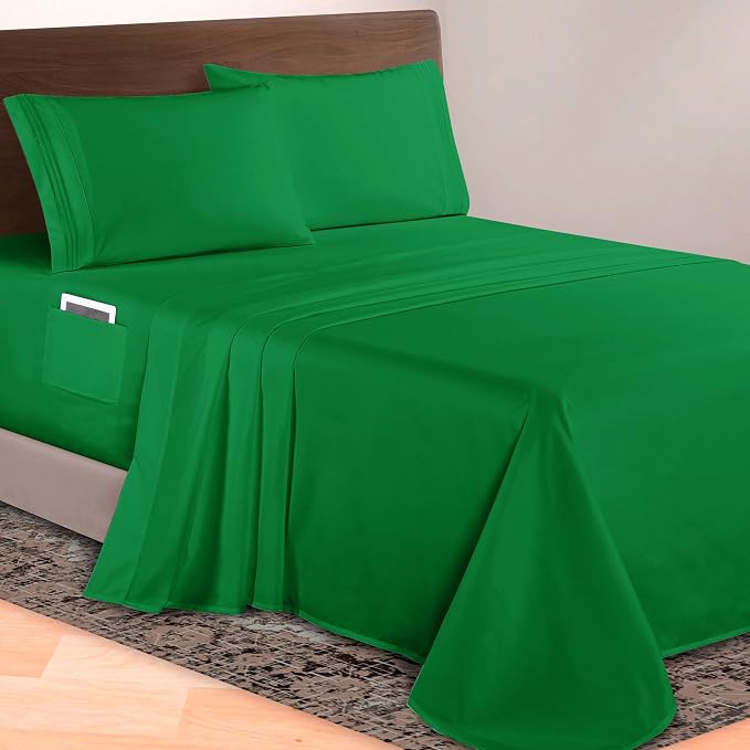 Elegant Comfort Luxurious 1500 Premium Hotel Quality Microfiber 4-Piece Sheet by ELEGANTCOMFORT
