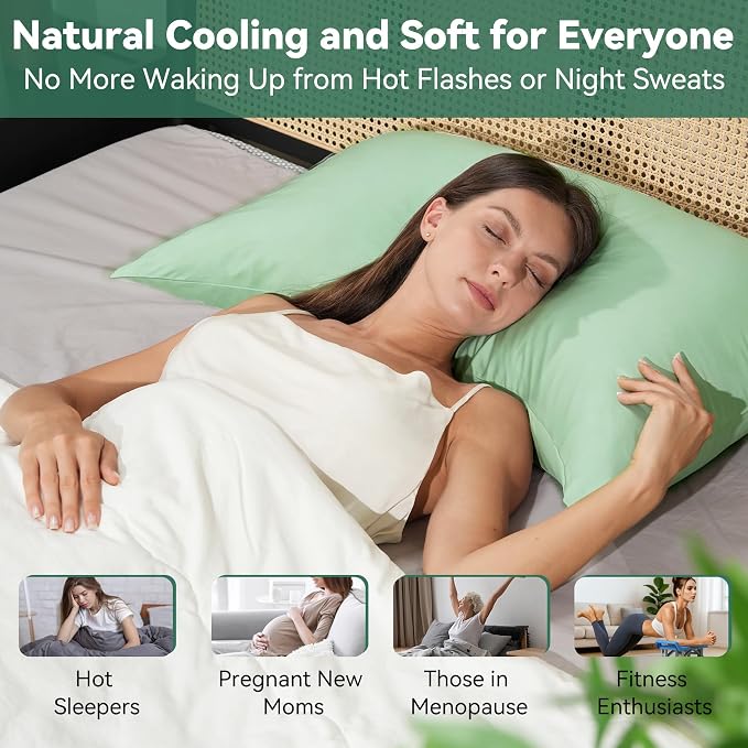 Cooling Curved Pillowcase for Side Sleeper Pillow - Image 5