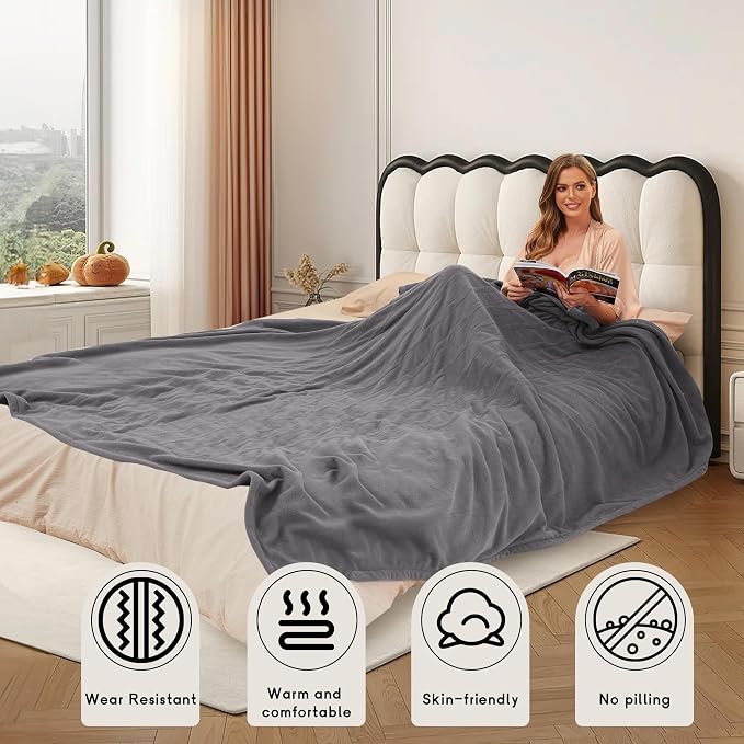 Heated Blanket Electric Blanket Twin Size 62''x84'' - Image 5