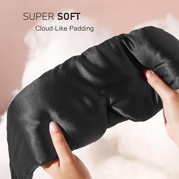 LitBear Silk Sleep Mask for Side Sleeper, Eye Mask Sleeping for Women Men 100% - Image 2
