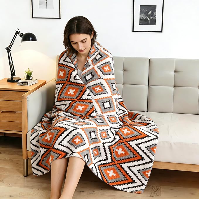 LaffyLo Heated Throw Blanket 50 x 60, Fast Heating Electric Blanket, Dual-Sided - Image 2