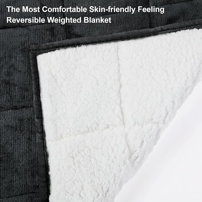 Alomidds Weighted Blanket with Soft Plush Fleece, Throw Blanket with Cozy Warm - Image 3