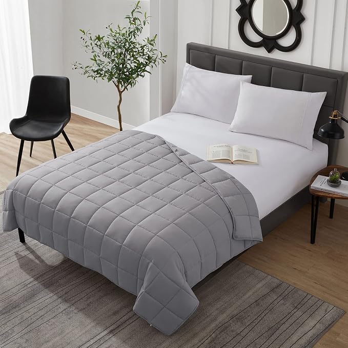 L'AGRATY Weighted Blanket Kids- 40"x60" 10lbs Cooling Breathable Microfiber - Image 2