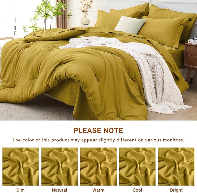 MUXHOMO 7 Pieces Full Comforter Set, Soft Bed in a Bag Full Size, All Season - Image 7